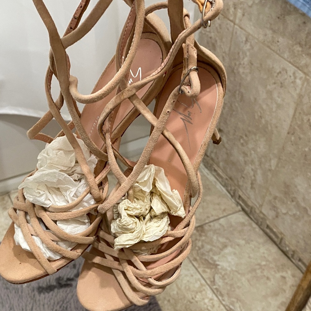 Giuseppe Zanotti Tan Strappy Heels